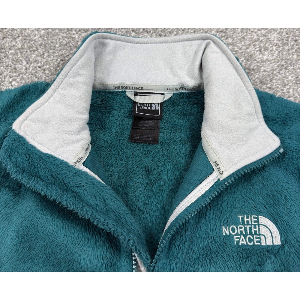 The North Face Osito Fleece Jacket Womens Medium Teal Blue High Pile Full Zip